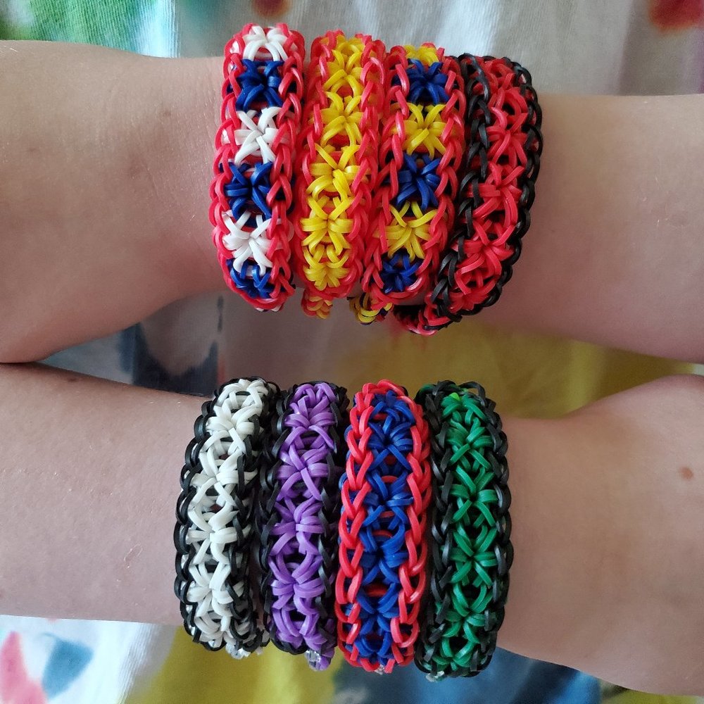 Handmade Marvel Inspired Loom Bracelet Set/New